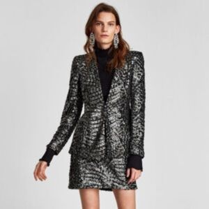 Zara Sequin Blazer